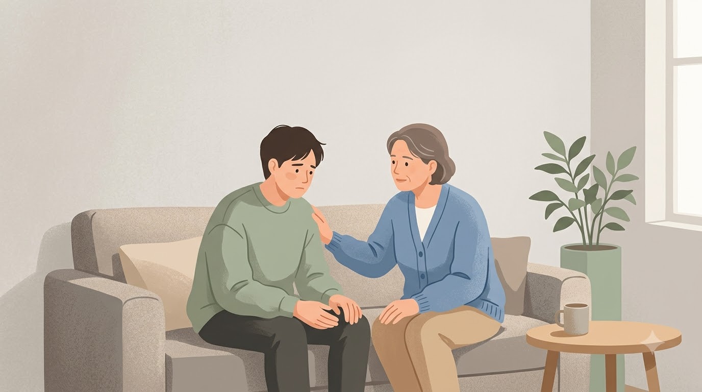 지친 가족의 이야기를 다정하게 들어주는 보호자